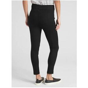 GAP High Waisted Ponte Side Zip Leggings XS in Black